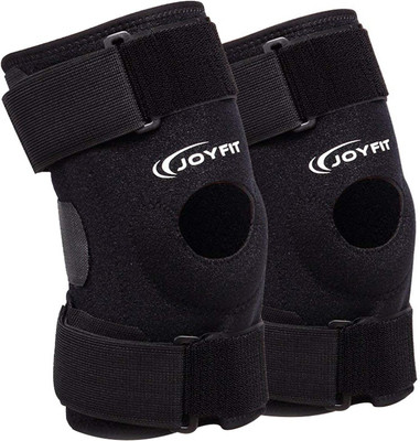 

JoyFit Knee Cap Pair with Open Patella Hinge for Knee Pain Relief Knee Support(Black