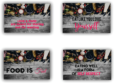 GIFTSMATE Rectangular Pack of 4 Table Placemat(Multicolor, Cotton)