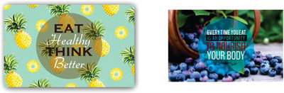 GIFTSMATE Rectangular Pack of 2 Table Placemat(Multicolor, Cotton)
