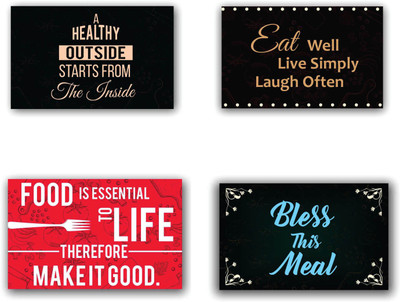 GIFTSMATE Rectangular Pack of 4 Table Placemat(Multicolor, Cotton)