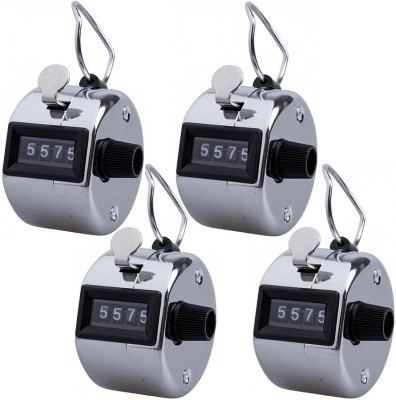 

Stealodeal Silver Stainless Metal 4 Digit Manual |Pack of 4| Digital Tally Counter(Silver Pack of 4)