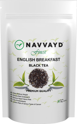 

Navvayd English Breakfast 100 gm (40 cups) | Fresh Assam Orthodox Leaf Teas with Darjeeling Aroma Unflavoured Black Tea Pouch(100 g)