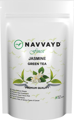 Navvayd Jasmine Green Tea 100 gm (40 cups) | Handcrafted High Grown Green Tea blends Jasmine Green Tea Pouch(100 g)