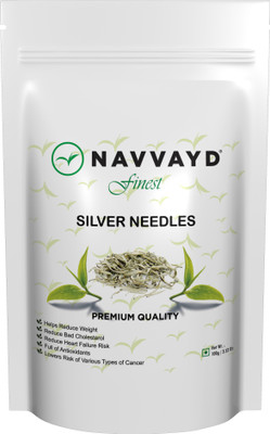 

Navvayd Silver Needles White Tea 100 gm (40 cups) | Excusite Royal Silver Needles Unflavoured White Tea Pouch(100 g)