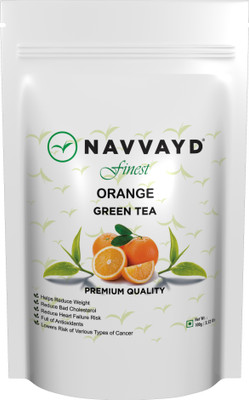 

Navvayd Orange Green Tea 100 gm (40 cups) | Handcrafted High Grown Green Tea blends Orange Green Tea Pouch(100 g)