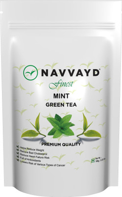 

Navvayd Mint Blossom Green Tea 100 gm (40 cups) | Handcrafted High Grown Green Tea blends Mint Green Tea Pouch(100 g)