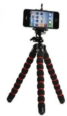

techlife Medium Size Flexible Red & black tripod for Mobile & DSLR cameras Tripod(Red & Black, Supports Up to 1000 g)