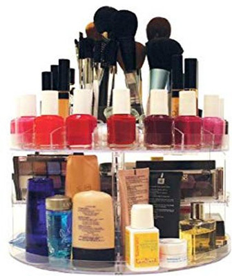 

Continental Rotating Cosmetic Organizer Makeup Vanity Box 806 Makeup Vanity Box(White)