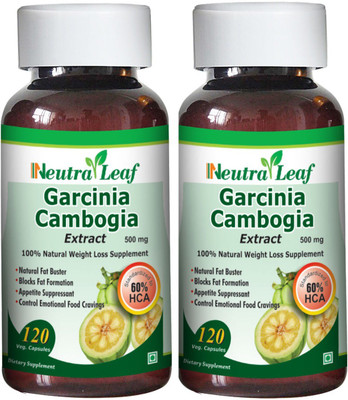 

NeutraLeaf Garcinia Cambogia 500mg (120 Veg Capsules) Pack of 2(120 No)