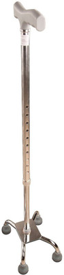 

Jsb W11 Quadripod Walking Stick for Patients Height Adjustable (Silver) Walking Stick