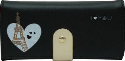 

Cidky Women Black Artificial Leather Wallet(5 Card Slots), Trendy black