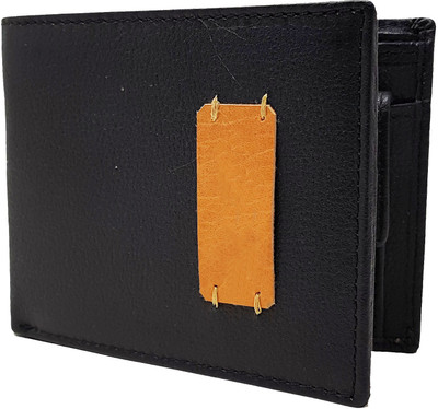 

Wildmount Men Black Genuine Leather Wallet(4 Card Slots)