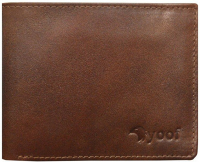 

Yoof Men Brown Genuine Leather Wallet(5 Card Slots)