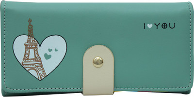 

Cidky Women Blue Artificial Leather Wrist Wallet(5 Card Slots), Turquoise blue