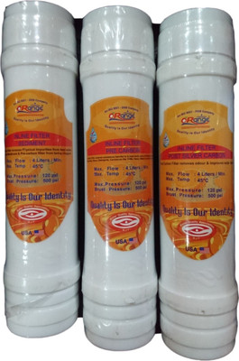

Orange 10" Inline Filter For Water Purifier Media Filter Cartridge(., Pack of 3)