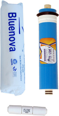 

bluenova Spun, hi-lo 80 GPD membrane with flow restrictor Solid Filter Cartridge(0.0001, Pack of 3)