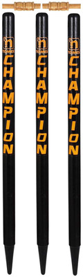 

QUINERGYS ® Heavy Duty Wood Cricket Stumps and Bails(Black)
