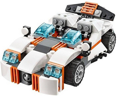 

Bright Enterprise 37 Pcs 3 In 1 Futuristic Robot Sports Car And Spoiler Jet Building Block Construction Set Toys(White)