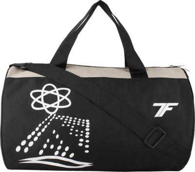 

Fashion Track Duffel Gym Bag(Beige, Black)