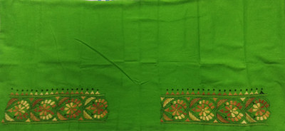 BRISHTI CREATIONS Cotton Blend Embroidered Blouse Material