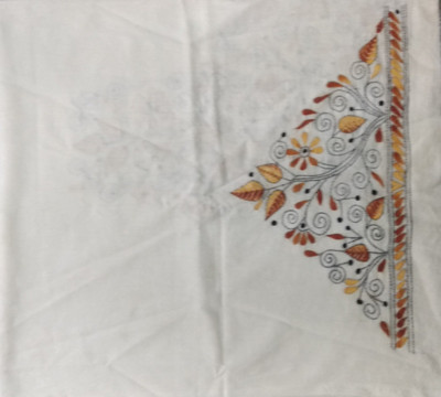 BRISHTI CREATIONS Cotton Blend Embroidered Blouse Material