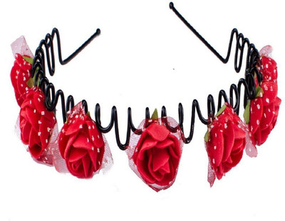 

INAAYA Floral Hair Bands For Kids, Girls & Women (Red) Hair Band(Red)