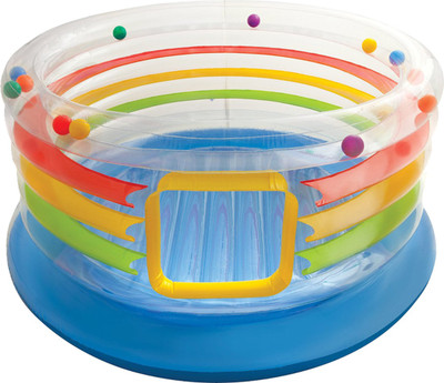 

vw intex JUMP -O-LENE TRANSPARENT RING BOUNCE48264 Inflatable Bouncer(blue,transparent)