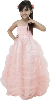 

Samsara Couture Girls Maxi/Full Length Party Dress(Beige, Sleeveless