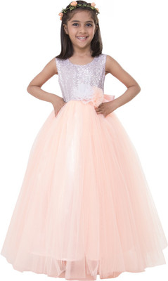 

Samsara Couture Girls Maxi/Full Length Party Dress(Multicolor, Sleeveless