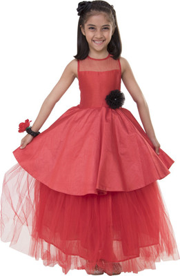 

Samsara Couture Girls Maxi/Full Length Party Dress(Red, Sleeveless