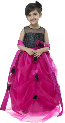 

Samsara Couture Girls Maxi/Full Length Party Dress(Pink, Sleeveless