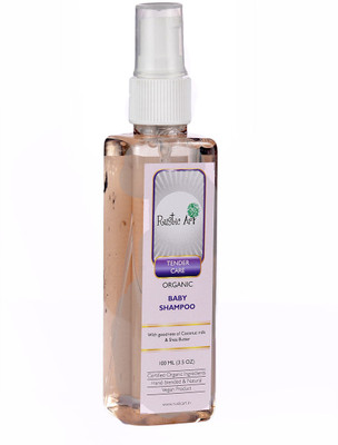 

Rustic Art Organic Baby Shampoo - Certified Organic / Chemical Free / Plant Based Ingredients / Hand-blended / Vegan(100 ml)