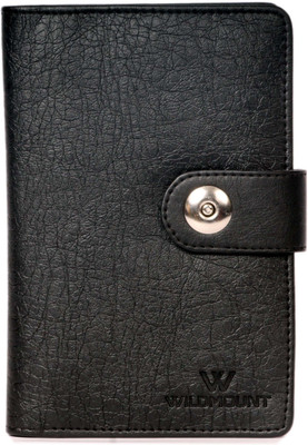 Wildmount Men Black Artificial Leather Document Holder(4 Card Slots)