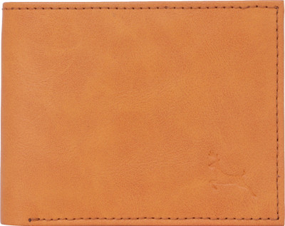 

CALVIN JONES Men Tan Genuine Leather Wallet(5 Card Slots), Tangerine