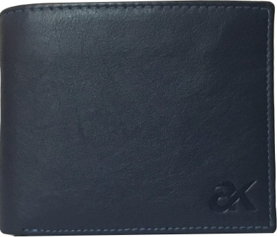 

ALAN KIRSTEN Men Blue Genuine Leather Wallet(8 Card Slots), Blue-tan