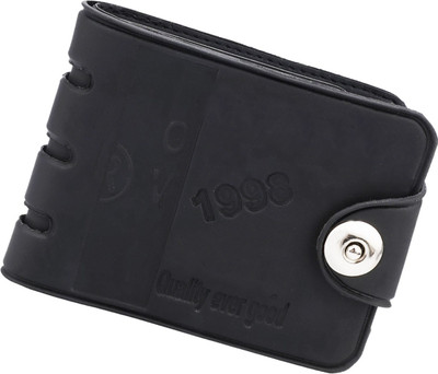 

Peacock Mundkar Boys Black Artificial Leather Wallet(8 Card Slots)