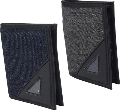 

Peacock Mundkar Boys Black, Blue Artificial Leather Wallet(7 Card Slots)