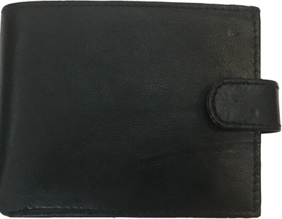 

ALAN KIRSTEN Men Black Genuine Leather Wallet(8 Card Slots)