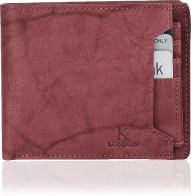 

K London Men Maroon Genuine Leather Wallet(4 Card Slots)