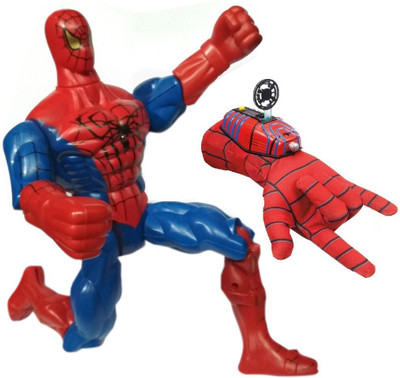 

HALO NATION AVENGERS Infinity War 13-Inch Spectacular SpiderMan Action Figure with Hand Gloves and Disc Launcher Set for kids(Red)