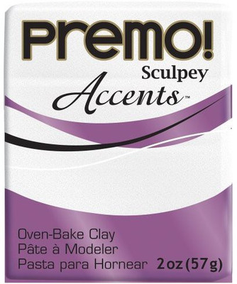 

Sculpey Premo Polymer Clay 2 Ounces-Frost White Glitter