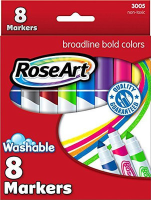 

Rose Art Roseart Bold Washable Broadline Markers 8-Count Packaging May Vary (3005Va-24)
