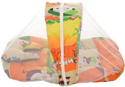 

MAD DÉCOR HOUSE Cotton Infants CARTOON PRINT BABY BED WITH NET Mosquito Net Standard crib(Fabric, Multicolor)