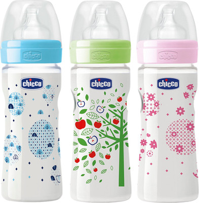 

Chicco 150ml Well-Being Feeding Bottle (Pack of 3) - 150 ml(Blue, Pink, Green)