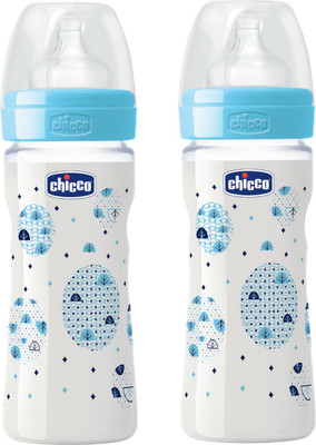 

Chicco 150ml Well-Being Feeding Bottle (Pack of 2) - 150 ml(Blue, Blue)