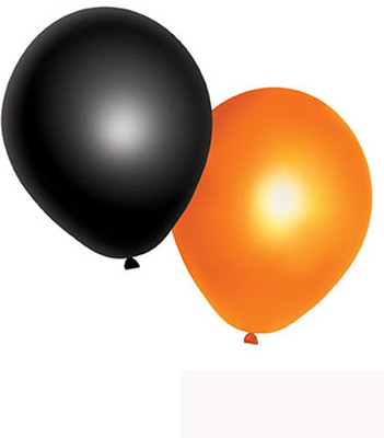 

Retail Factory Solid RFB15 Metallic Balloon(Black, Orange, Pack of 50)