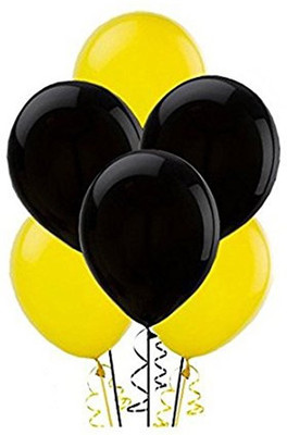 

Retail Factory Solid RFB49 Metallic Balloon(Black, Yellow, Pack of 100)
