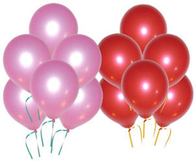 

Retail Factory Solid RFB59 Metallic Balloon(Pink, Red, Pack of 100)