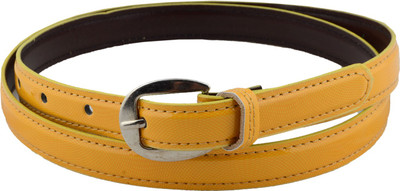 

Shree Fashion Men & Women Casual Yellow Artificial Leather Belt