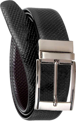 

JusTrack Men Formal Black, Brown Genuine Leather Reversible Belt
